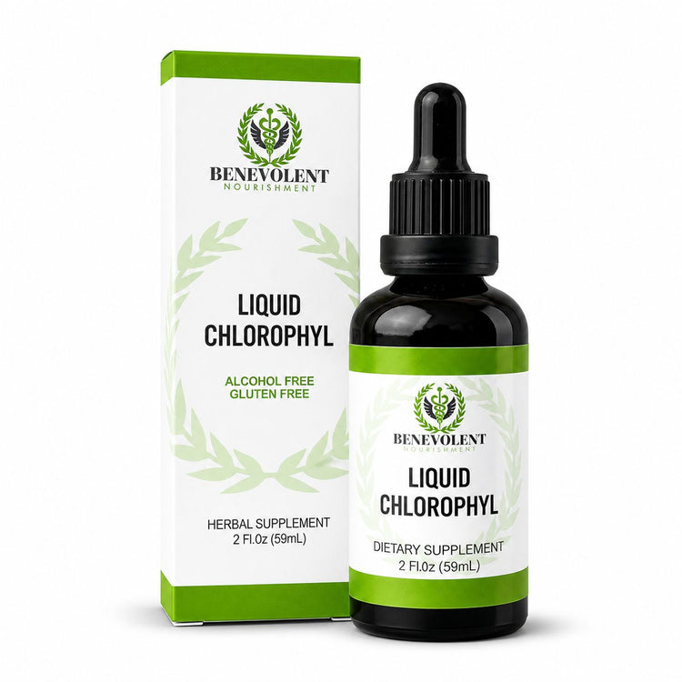 Envase original de clorofila líquida Benevolent Nourishment, 2 fl oz (59 ml).