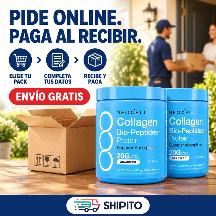 Pide online y paga al recibir: elige tu pack, completa tus datos, recibe y paga.